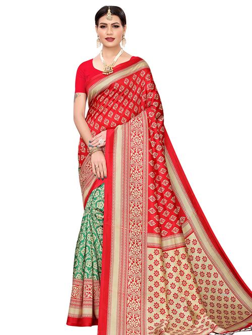 Floral bhagalpuri saree with blouse - 16655990 - Very Small Image - 1