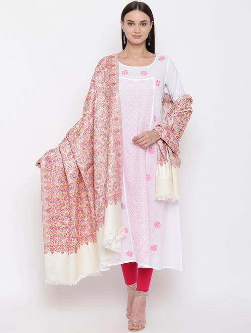 printed woolen shawl - 16656600 - Very Small Image - 1
