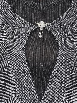 embellished detail geometric poncho - 16656622 - Standard Image - 4