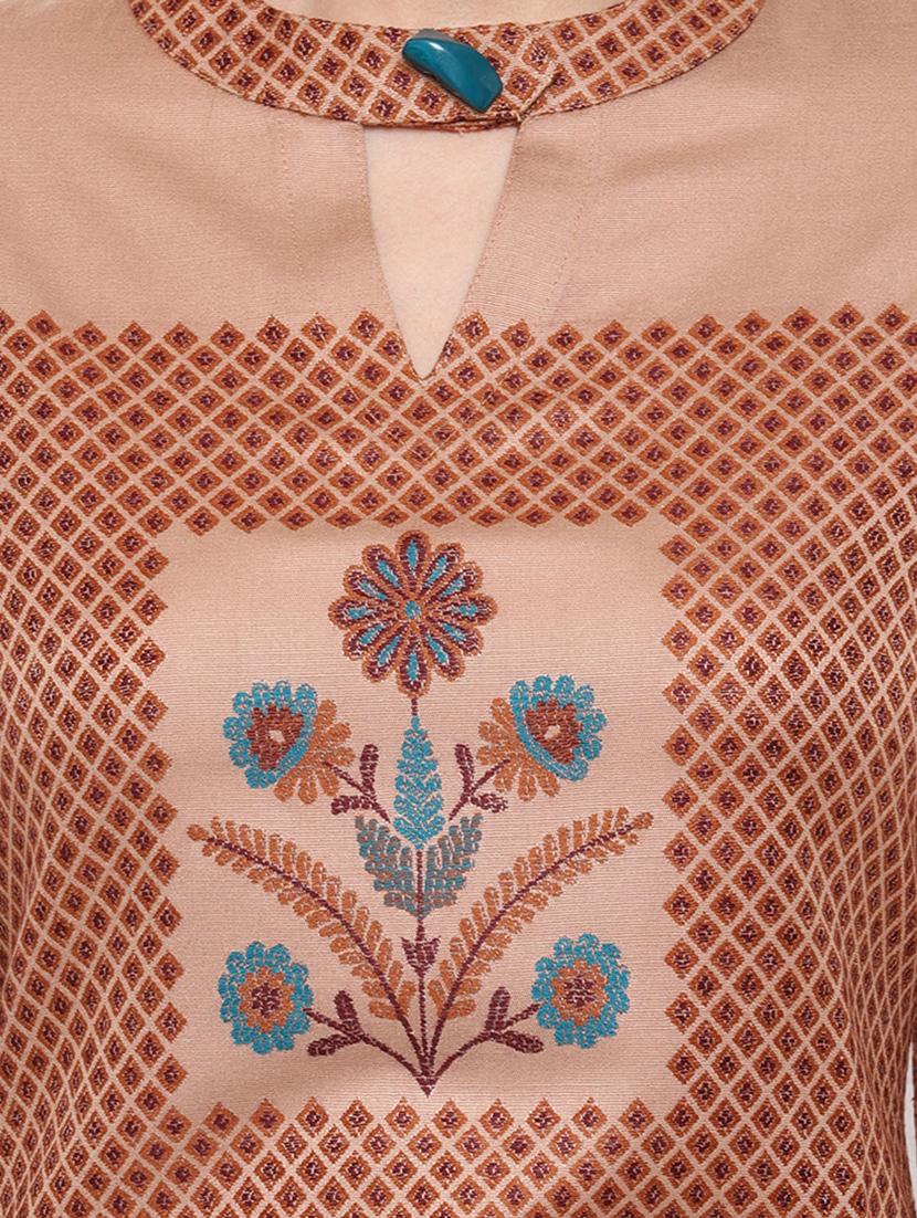 printed woolen kurta - 16656719 - Zoom Image - 4