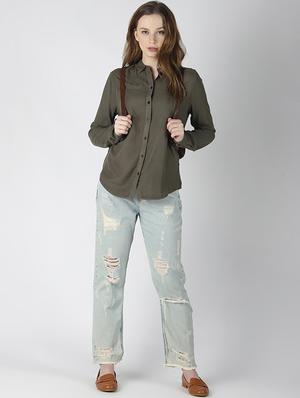 high rise distressed jeans - 16656734 - Standard Image - 4