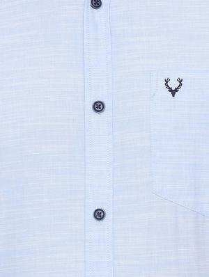 blue solid casual shirt - 16656930 - Standard Image - 4