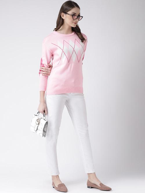 color block crew neck pullover - 16657508 - Standard Image - 1