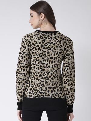 round neck animal pullover - 16657509 - Standard Image - 4
