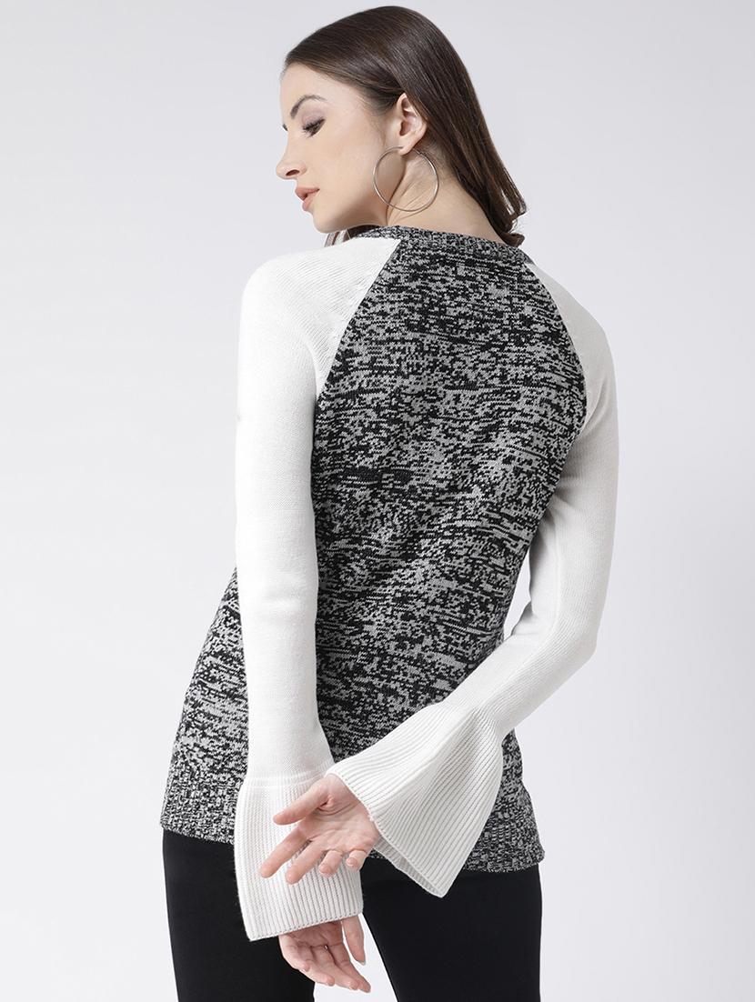 raglan sleeved melange pullover - 16657511 - Zoom Image - 4