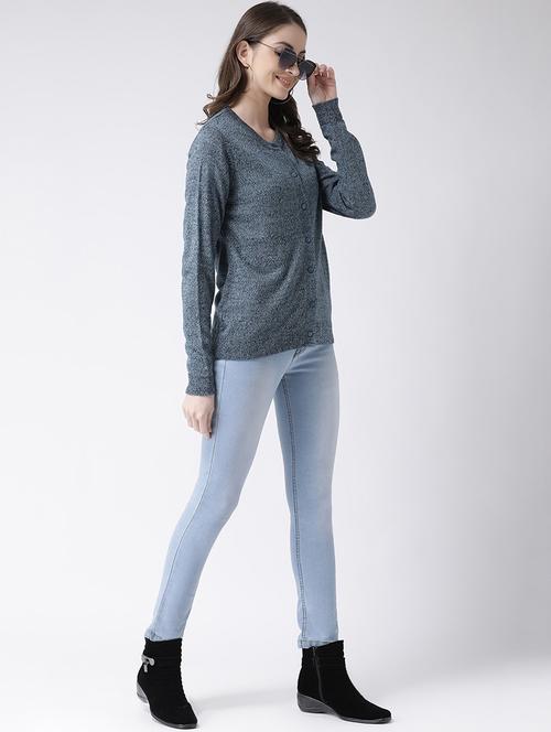 button up solid pullover - 16657513 - Very Small Image - 1