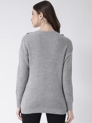 frill detail neck pullover - 16657523 - Standard Image - 4