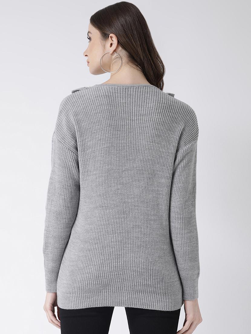 frill detail neck pullover - 16657523 - Zoom Image - 4