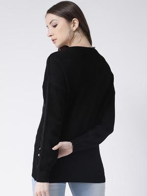 round neck embroidered pullover - 16657528 - Standard Image - 4