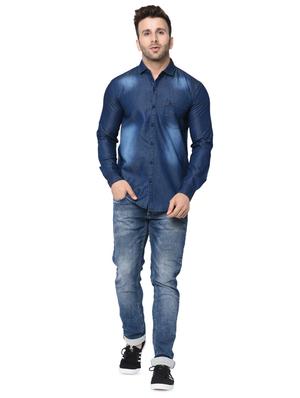 blue faded casual shirt - 16657565 - Standard Image - 4