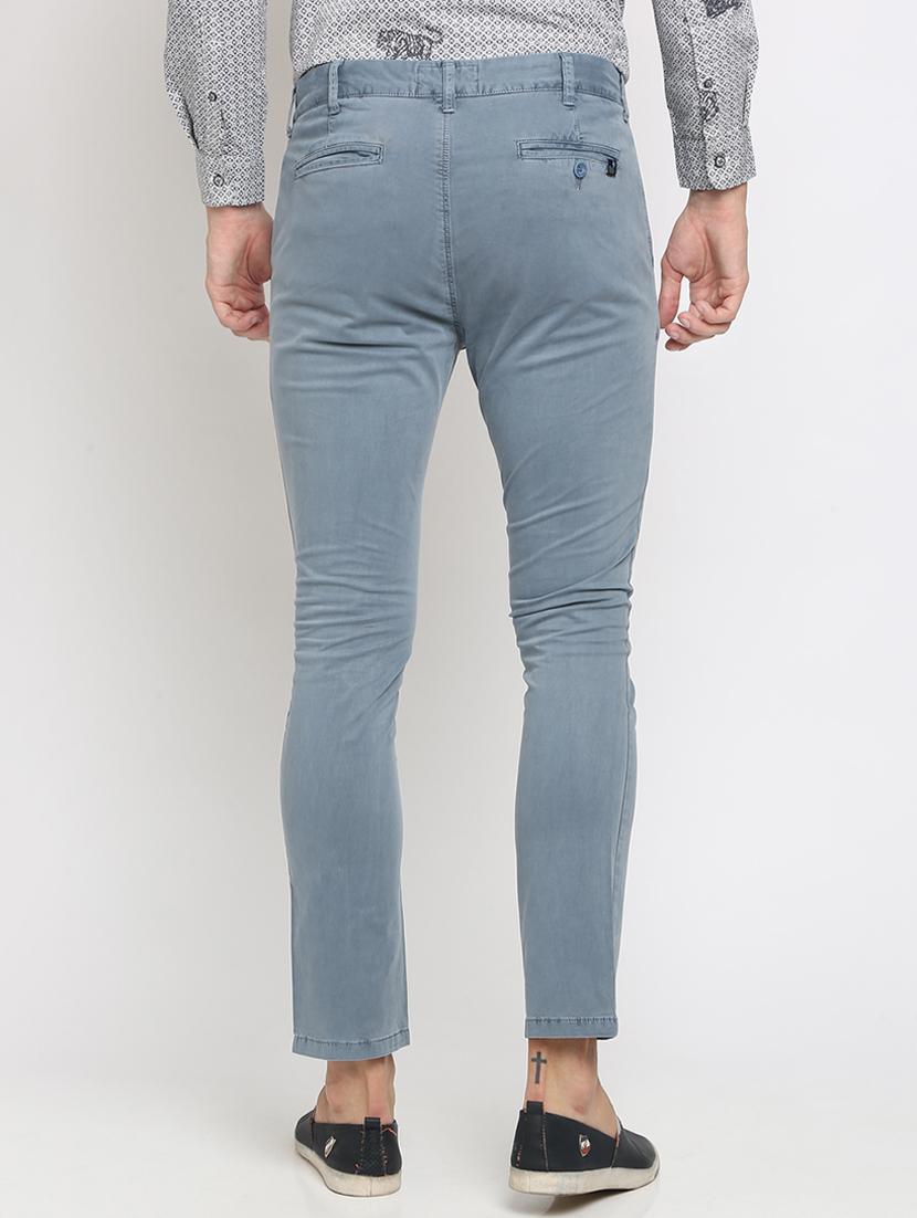 blue solid chinos - 16657584 - Zoom Image - 4