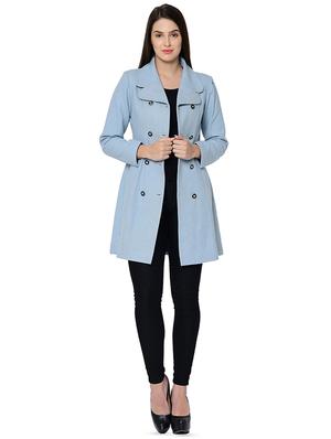 lapel neck wool trench coat - 16657610 - Standard Image - 4