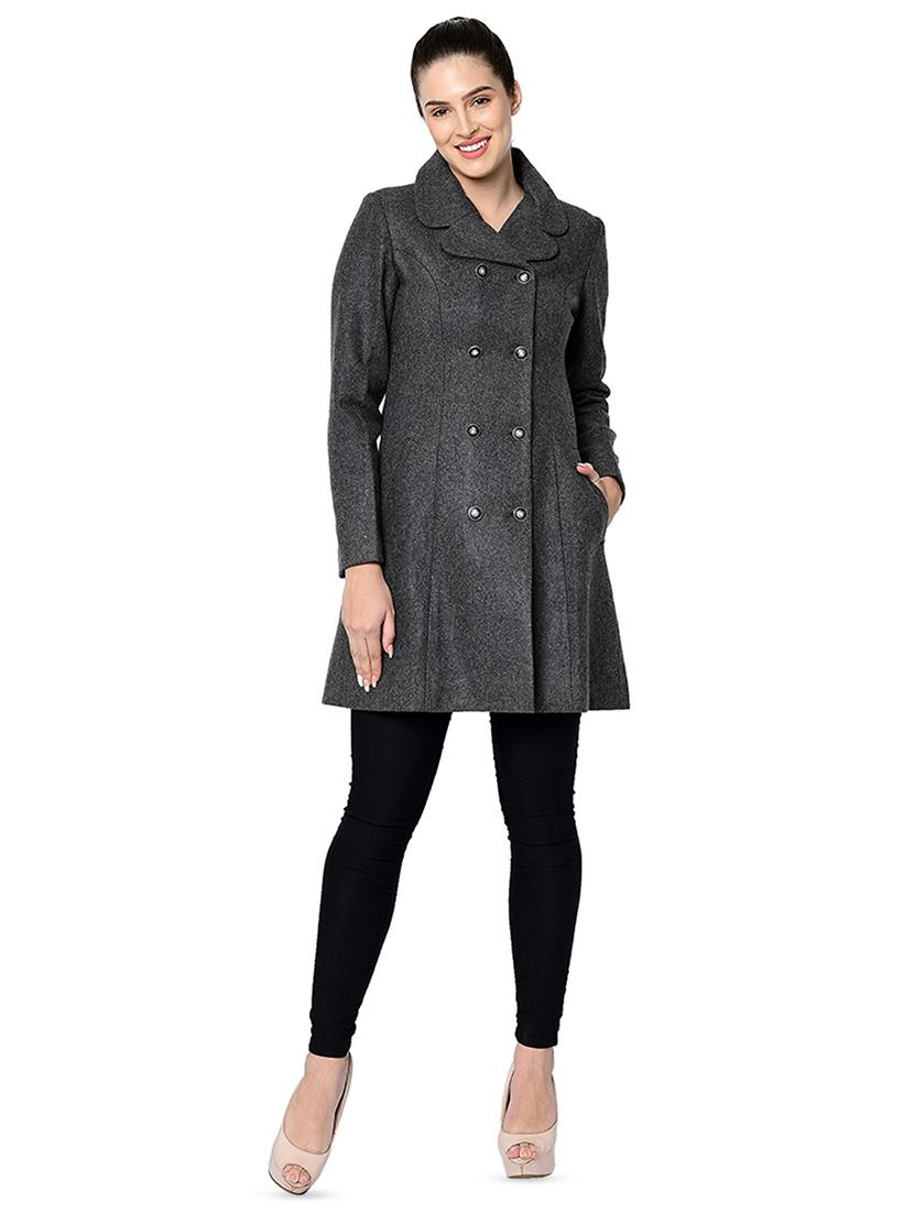 lapel neck wool trench coat - 16657656 - Zoom Image - 4