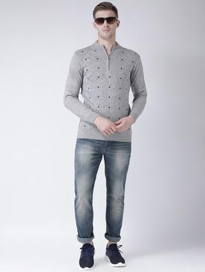 grey printed pullover - 16657682 - Standard Image - 4