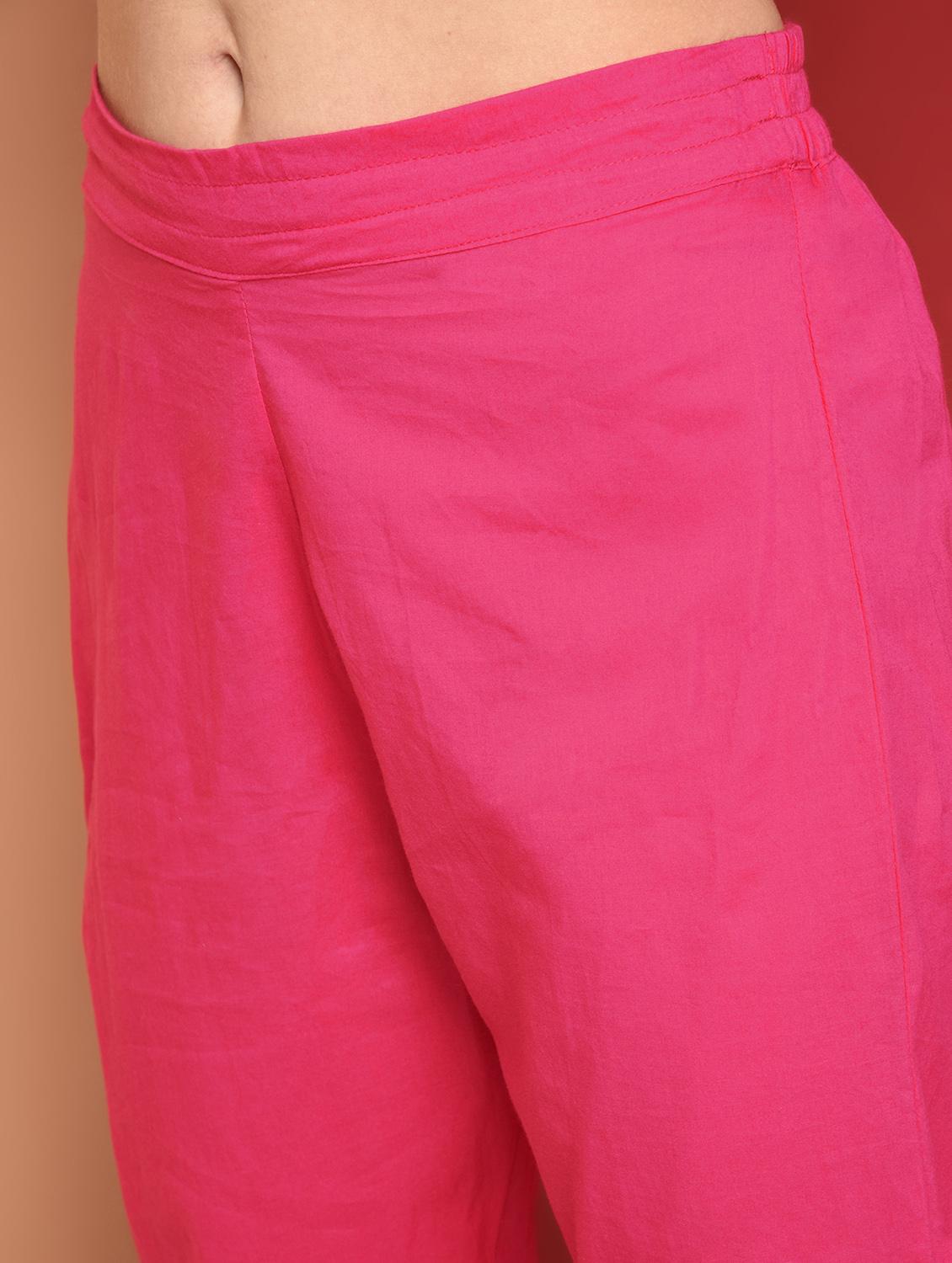 gota patti straight kurta with pant set - 16657900 - Zoom Image - 7