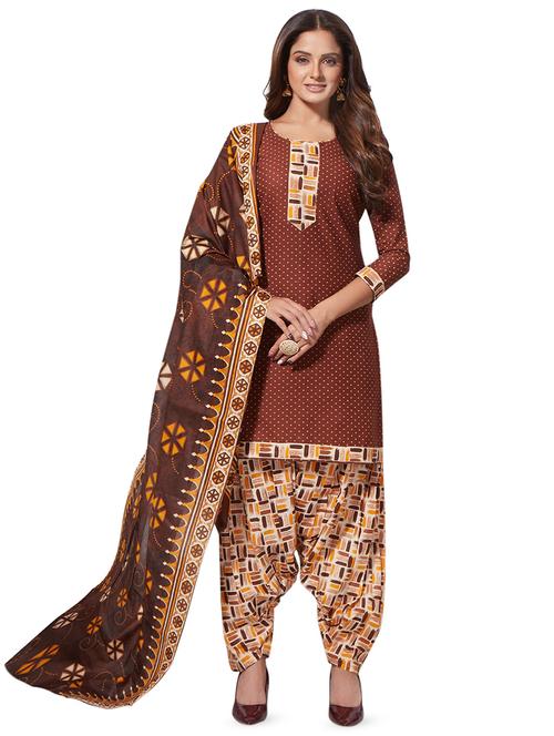 printed unstitched suit - 16657981 - Standard Image - 1