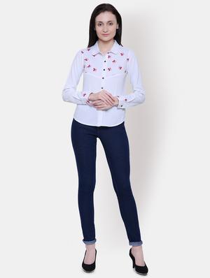 long sleeved embroidered detail shirt - 16658142 - Standard Image - 4