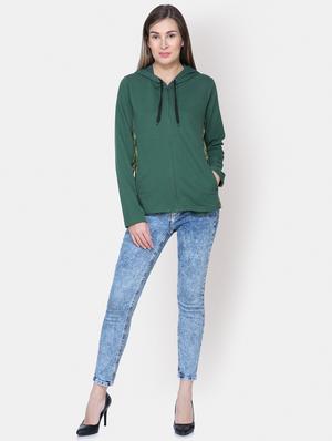 hooded neck solid jacket - 16658146 - Standard Image - 4