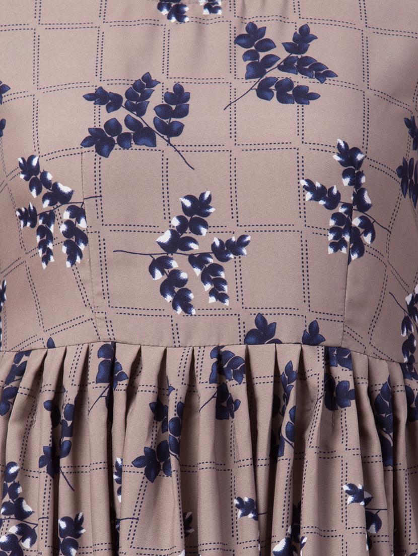 bell sleeved floral gathered dress - 16658244 - Zoom Image - 4