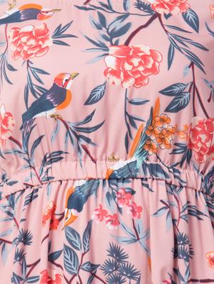 round neck floral maxi dress - 16658247 - Standard Image - 4