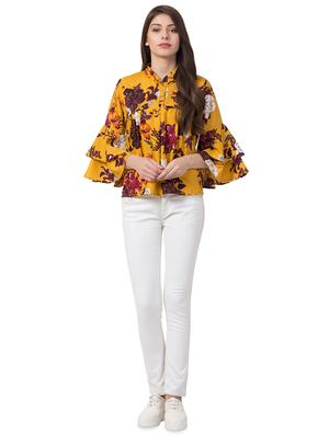bell sleeved floral top - 16658259 - Standard Image - 4
