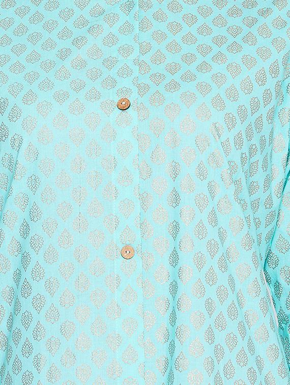 foil print high-slit kurta - 16658384 - Zoom Image - 4
