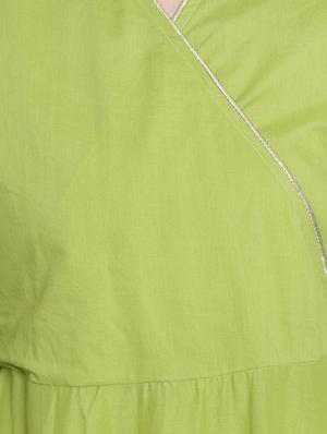 soild flared angrakha kurta - 16659216 - Standard Image - 4