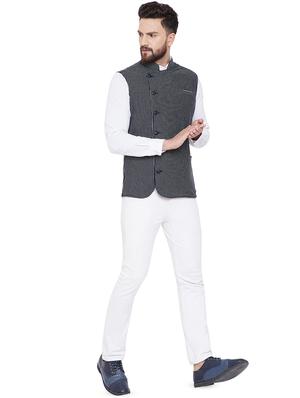 black striped nehru jacket - 16659372 - Standard Image - 4