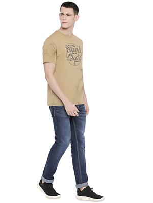 beige front print t-shirt - 16659459 - Standard Image - 4