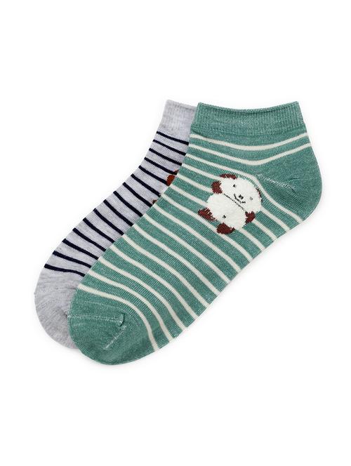j style women's cotton and nylon pack of 2 socks - 16659714 - Very Small Image - 1