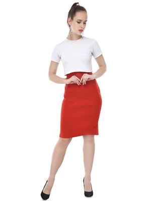 high rise solid pencil skirt - 16659887 - Standard Image - 4