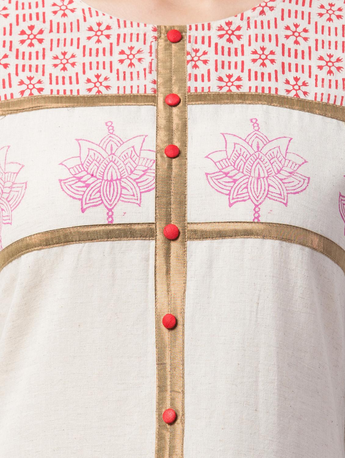 block print straight kurta - 16659927 - Zoom Image - 4