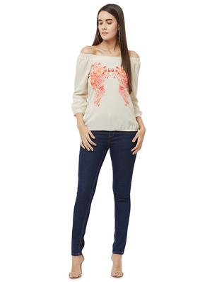 off shoulder floral top - 16660303 - Standard Image - 4