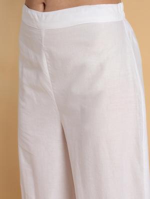 embroidered a-line kurta - 16660356 - Standard Image - 7