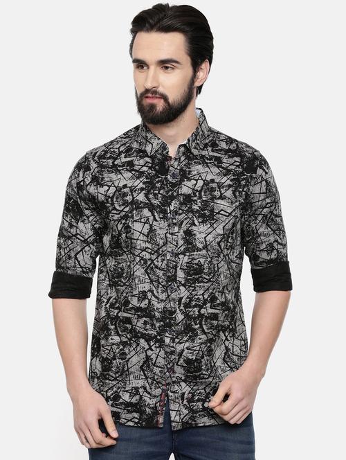 black printed casual shirt - 16661101 - Standard Image - 1