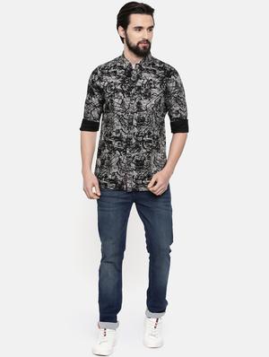 black printed casual shirt - 16661101 - Standard Image - 4