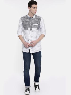 white printed casual shirt - 16661128 - Standard Image - 4