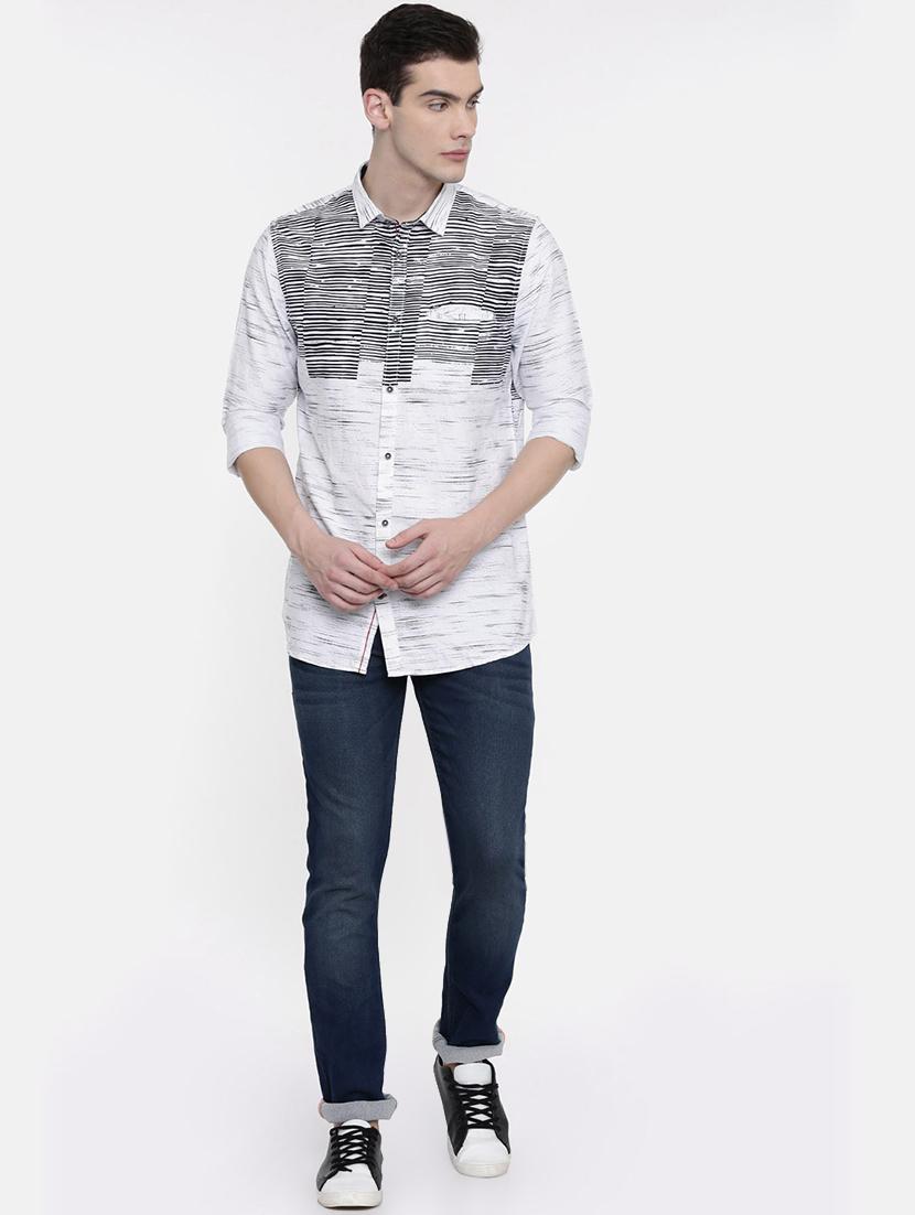 white printed casual shirt - 16661128 - Zoom Image - 4