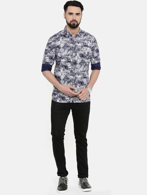 blue printed casual shirt - 16661459 - Standard Image - 4