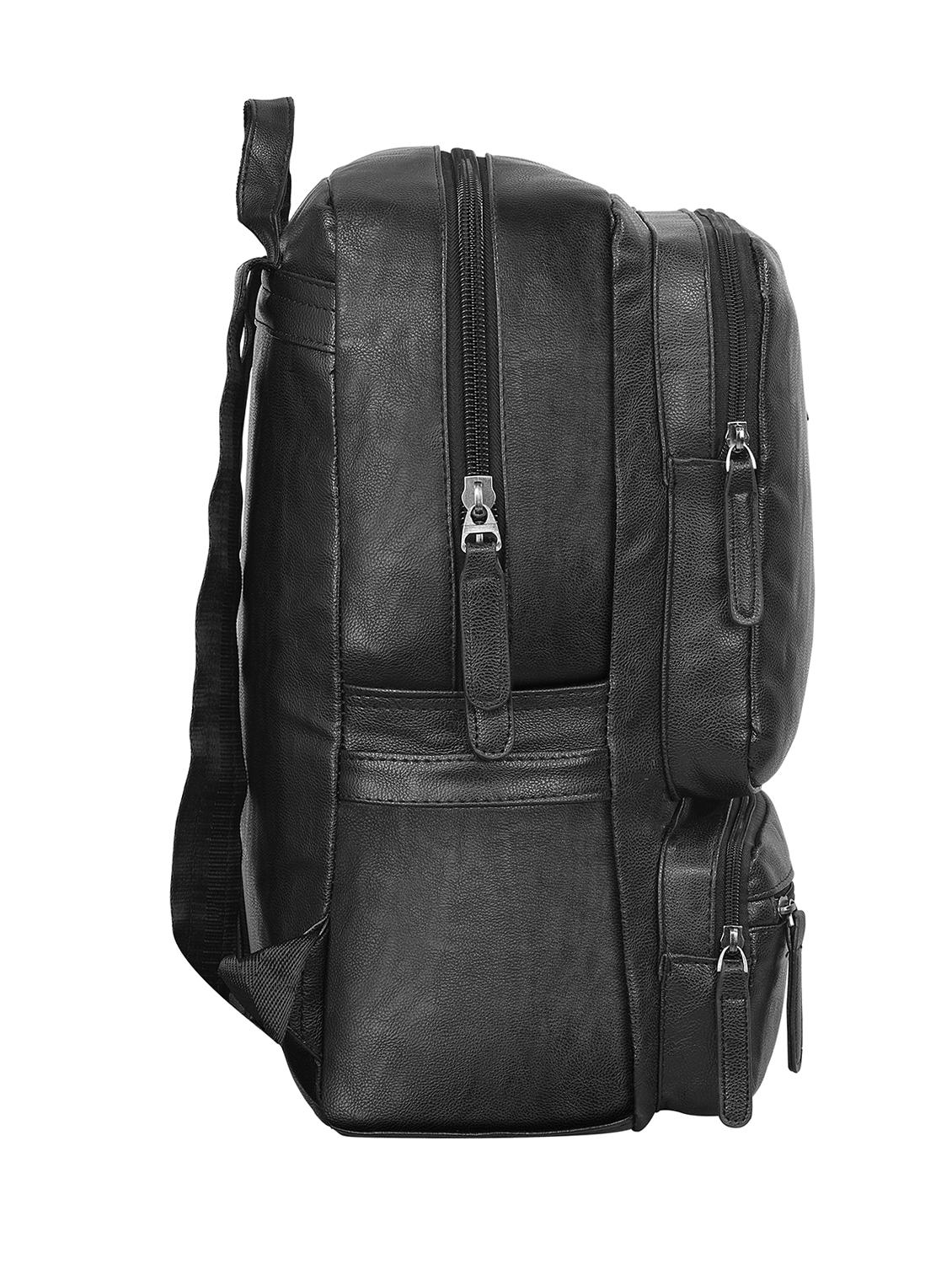 black leatherette backpack - 16661752 - Zoom Image - 4