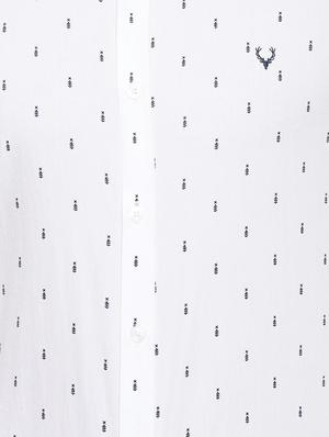 white printed formal shirt - 16661801 - Standard Image - 4