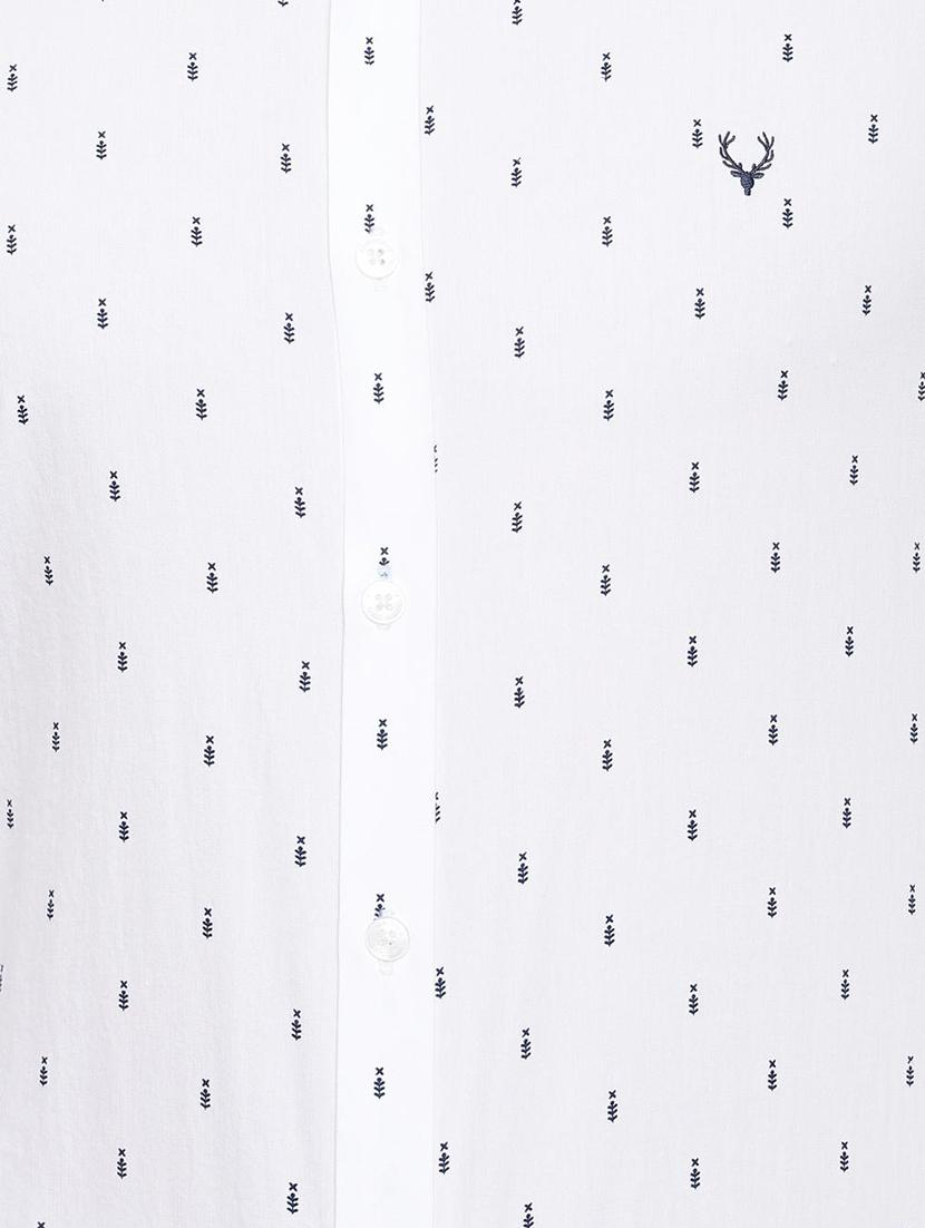 white printed formal shirt - 16661801 - Zoom Image - 4