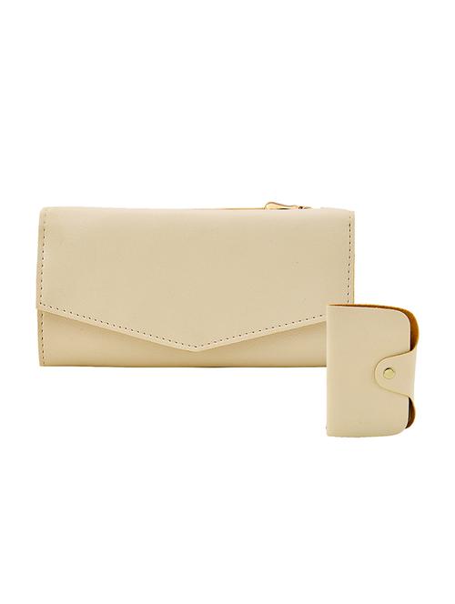 beige leatherette (pu) wallet - 16661874 - Standard Image - 1