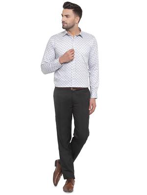 grey floral print formal shirt - 16661931 - Standard Image - 4