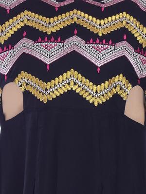 embroidered yoke flared dress - 16662117 - Standard Image - 4
