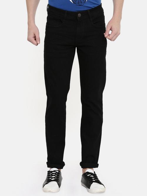 black solid plain jeans - 16662375 - Standard Image - 1