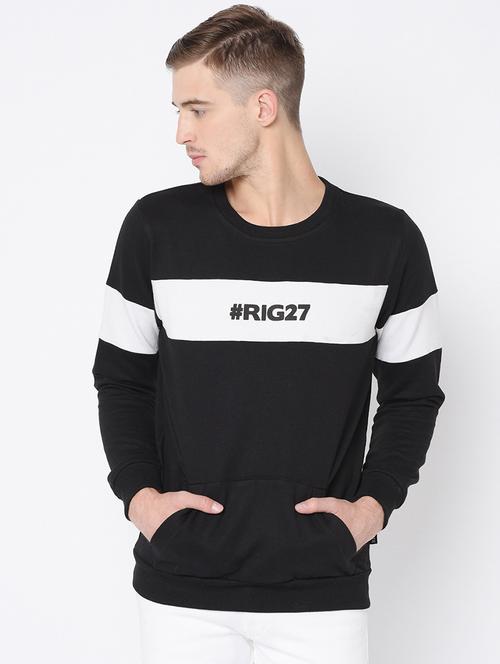 black color block sweatshirt - 16662732 - Standard Image - 1