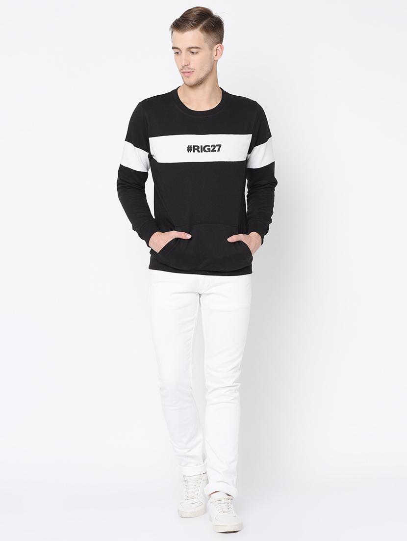 black color block sweatshirt - 16662732 - Zoom Image - 4