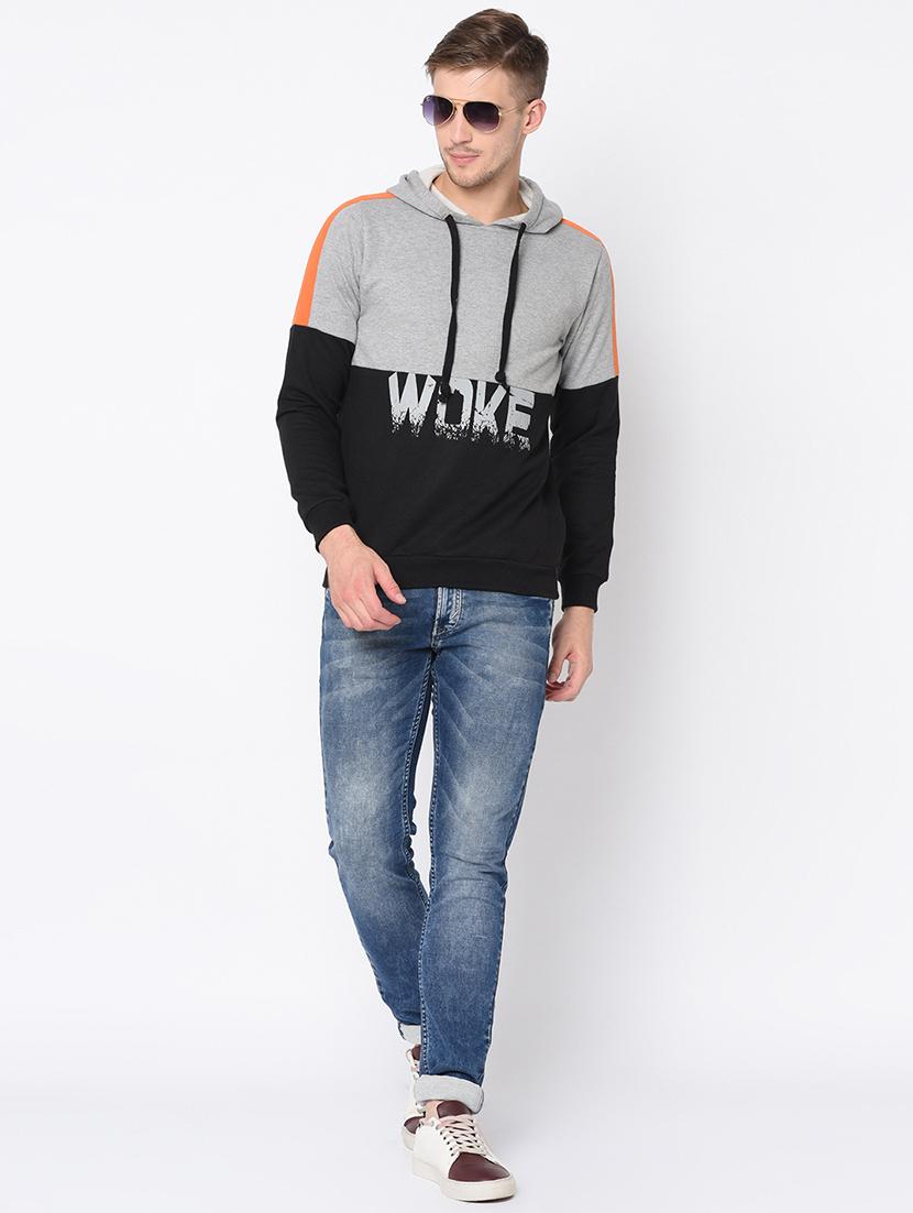grey color block sweatshirt - 16662733 - Zoom Image - 4