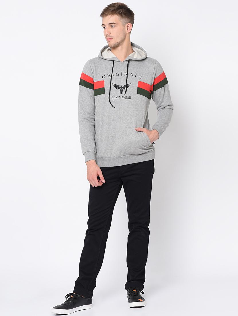 grey printed taped sweatshirt - 16662744 - Zoom Image - 4